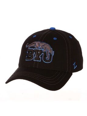 Kids Black Hat with Blue Accents - Embroidered Logo